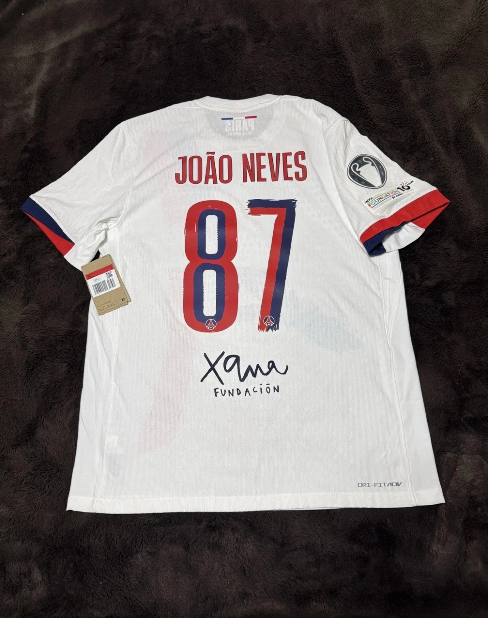 Maillot PSG Officiel 2025/2026 Neves Taille L Vapor Match Neuf Adulte